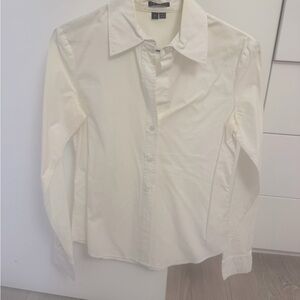 Theory Classic White Button-Up Shirt